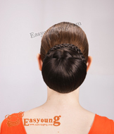 chignon hair piece,synthetic hair accessory DOME-9B