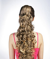 Lady's curly ponytail hair pieces,clip in hair 93AL