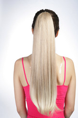 Lady's long straight blonde ponytail hair pieces 0206