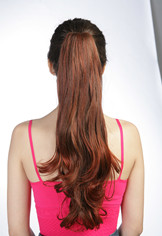 Synthetic claw clip curly ponytail hair piece W-02