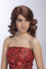 Fashion lady's long curly synthetic hair wigs  E0704