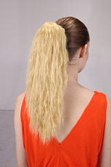 Yaki curly long blonde clip in ponytail hair pieces YS-8145