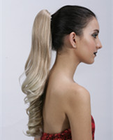 Synthetic hair long blonde clip in ponytail hair 921A