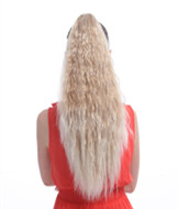 Synthetic hair kinky curly long blonde ponytail YS-8096