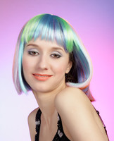 Lady cheap party synthetic wigs P8039