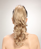 Blonde hair extension clip ponytail short hairpieces YS-8136