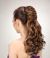 Braided drawstring ponytail curly hairpieces YS-8188