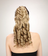 Blonde hair drawstring ponytail braids hairpieces YS-8191
