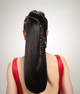Claw clip braids ponytail hair pieces with diamond YS-8148A