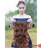 Fake hair extensions, heat resistant hair extension YS-3026